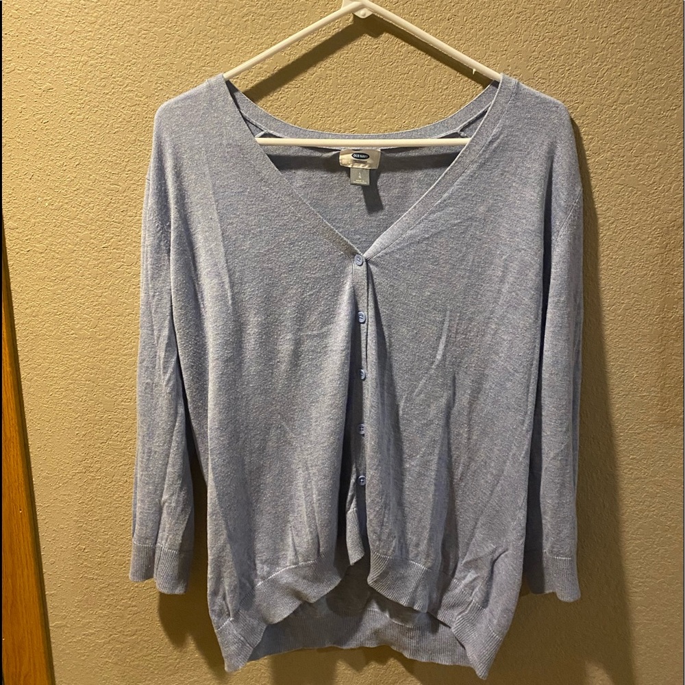 Blue Cardigan Sweater